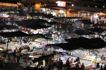 Fototapeta premium Jemaa el-Fna square at night , Marrakech, Morocco