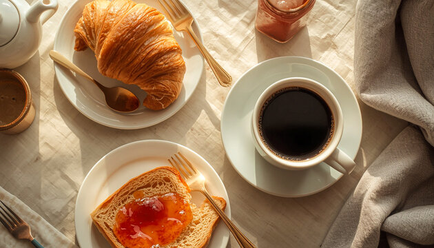 coffee and croissant