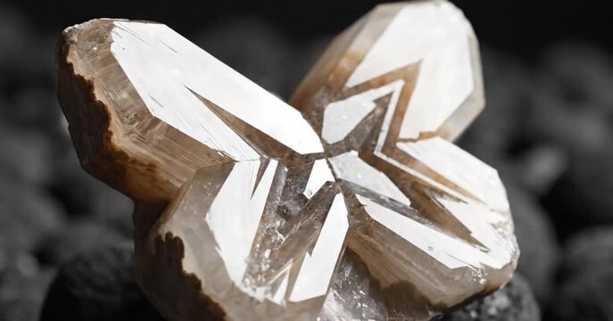 Clustered Aragonite Crystal Formation with Star Pattern