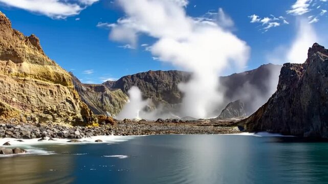 White Island volcano, Whakaari in New Zealand.