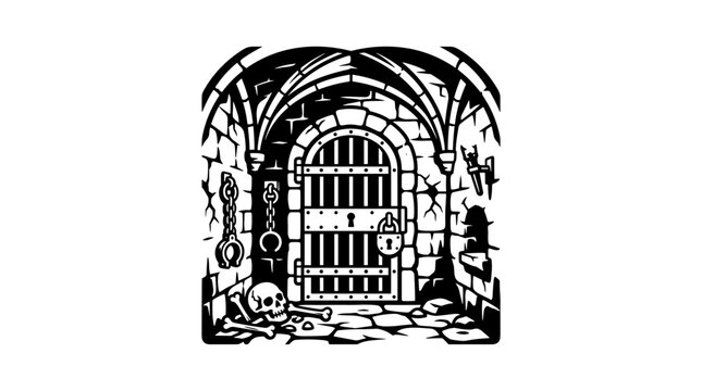 old prison cell door.