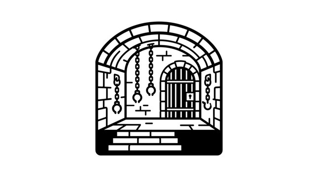 old prison cell entrance gate.