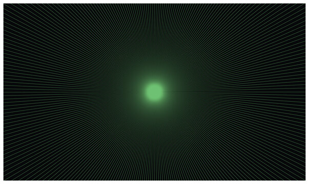 Bright green comic style radial background with speed lines for dynamic manga graphic art work frame.