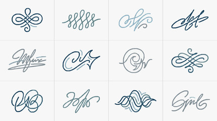 Collection of Elegant Swirls and Flourishes for Design. © jamil