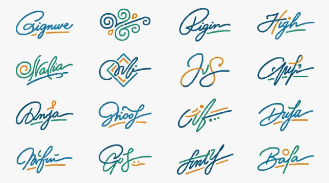 Collection of elegant handwritten script font designs.