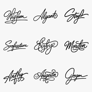 Elegant Handwritten Script Font Lettering Styles.