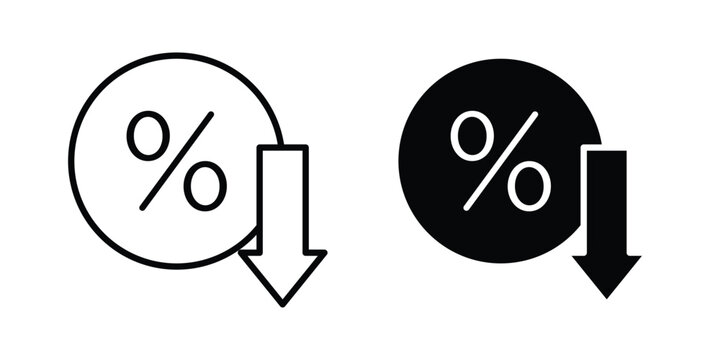 Percent down icon