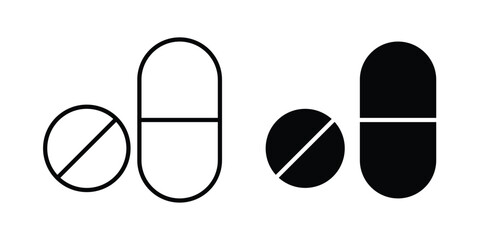 Fototapeta premium Pills icon