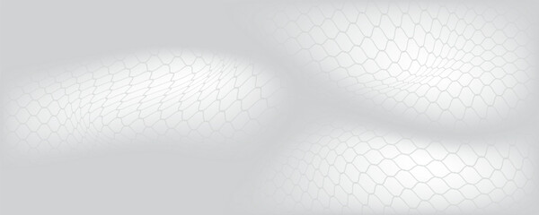 Fishing or soccer net. Repeated hexagon pattern. Black wired mesh texture isolated on white background. Metallic or fabric fence, cage or lattice structure. Vector graphic Illustration © Sainal