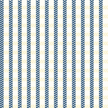 Blue and White Diagonal Stripe Seamless Pattern with Subtle Cream Plaid Underlay. Perfect for Fabric Print, textile pattern, background, wallpaper, and wrapping paper.