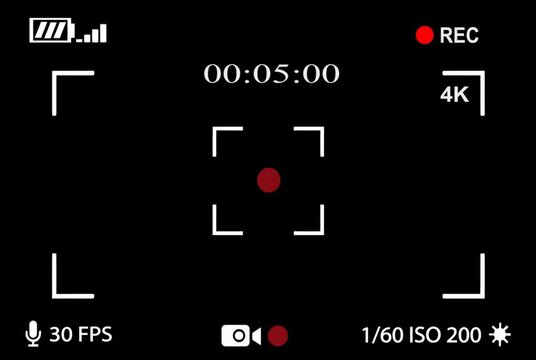 Recording Screen Overlay Alpha Channel. 4k video
