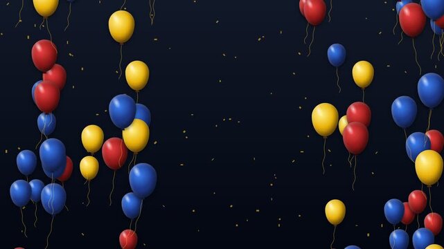 Balloons Premium Frame 4th of July Independence Day Background