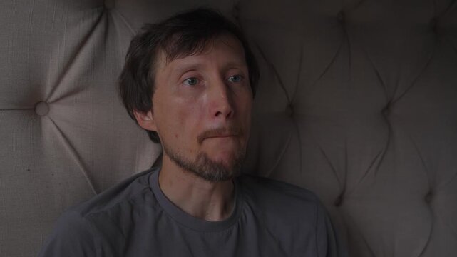 Middle aged man making popping bubble sounds with mouth, high quality audio recording. Fun creative vocal effect and playful imitation. Sound design, foley and human audio concept.