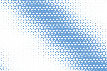Fototapeta premium Blue and white abstract geometric pattern with fading triangles background
