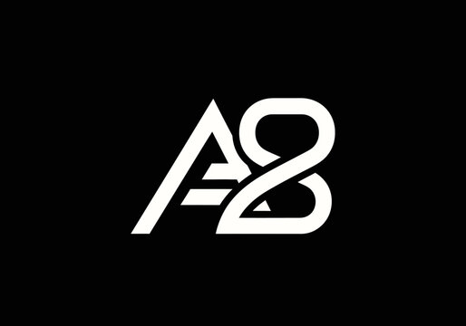 Minimalist monogram logo design with letter A and number 8