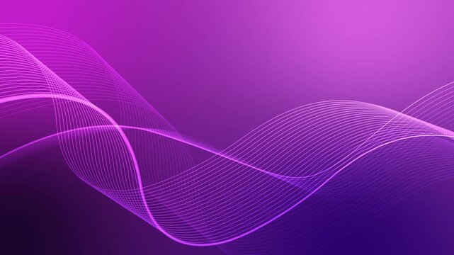 Abstract wave lines on dark gradient background animation, elegant flowing curves modern minimal design