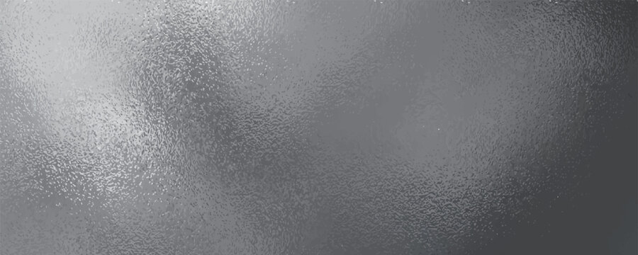 Shiny silver foil metallic texture - glossy gray steel gleaming surface, frosted glass effect with blur glare reflection, bright polished metal material.