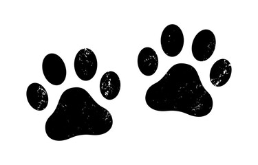 Dog paw prints isolated on transparent background © Sharif