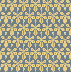 Fototapeta premium Seamless floral stylized art deco pattern