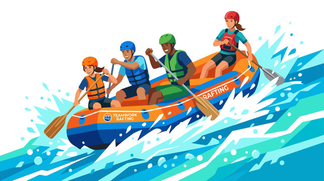 Team White Water Rafting Adventure
