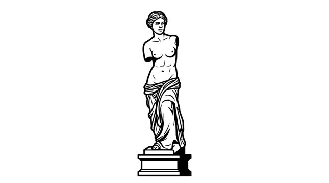 Ancient Greek Sculpture of Venus de Milo.