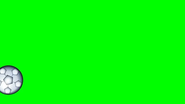 Professional stock footage of a green soccer on green screen chroma key background. The smooth motion ensures smooth integration into broadcast and commercial projects.
