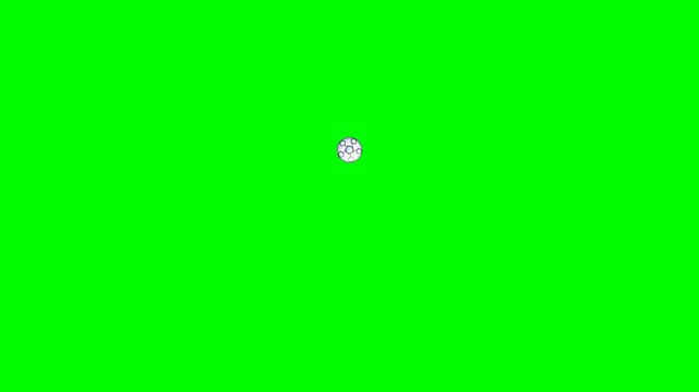 Professional stock footage of a green, white soccer on green screen chroma key background. The gentle motion ensures smooth integration into broadcast and commercial projects.