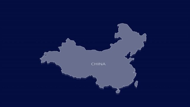 Geographic infographic element - animated map of China