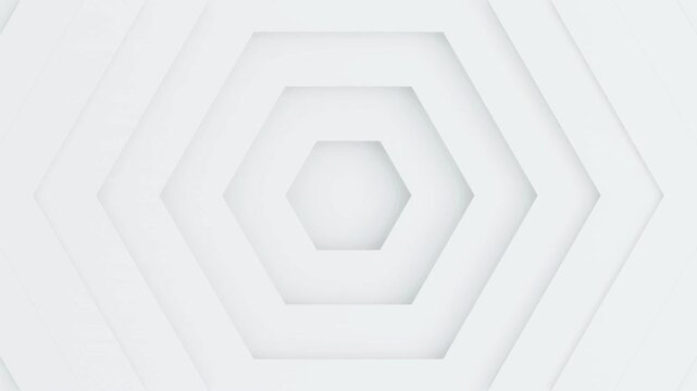 white hexagonal Illustration in a white wall