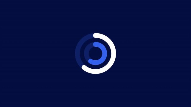 Business infographic element - animated diagram with two concentric circles