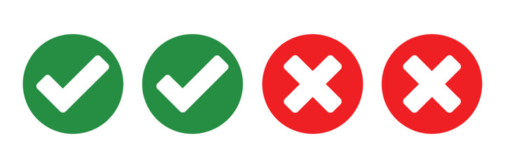 Tick Mark and Cross Circle Icons Featuring Correct and Incorrect Answer Symbols for Educational Interfaces © Sidratul Muntaha 4