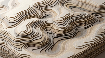 Fototapeta premium abstract layered topographic contour background