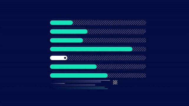 Business infographic element - animated horizontal bar chart