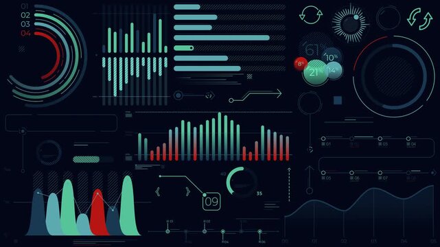 Animated pack of infographic elements for business data