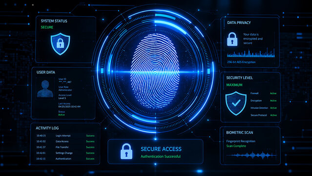 Biometric Data Privacy Lock Interface