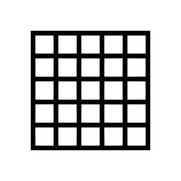 Grid Pattern: A simple, clean grid with 25 uniform squares arranged in a 5x5 formation, offering a sense of order and structure.
