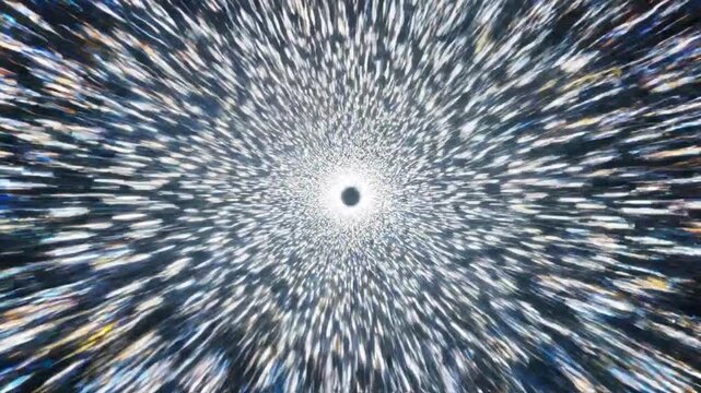 Entering a cosmic vortex a swirling celestial tunnel of light and energy pulls towards a singularity representing scientific exploration and the vastness of the universe. Fiber optic high speed data t