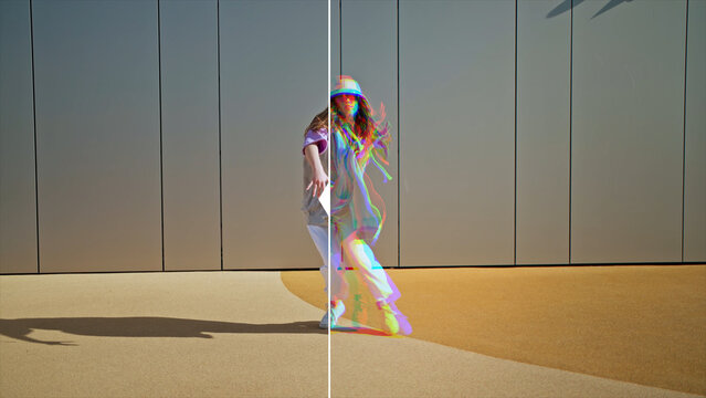 Premium Overlays Chromatic 2 Frames &ndash; Chromatic Aberration and RGB Shift Effects, Modern Color Distortion Overlays for Cinematic Video and Social Media