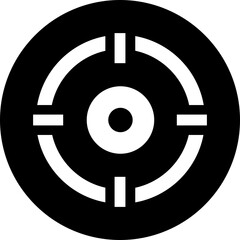 Obraz premium Crosshair Target Reticle Sight Icon Flat Style Vector Bundle with Aim Scope Bullseye Marks, Precision Targeting Symbols, Sniper and Radar Elements