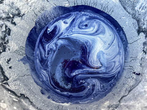 Abstract delight with white and blue