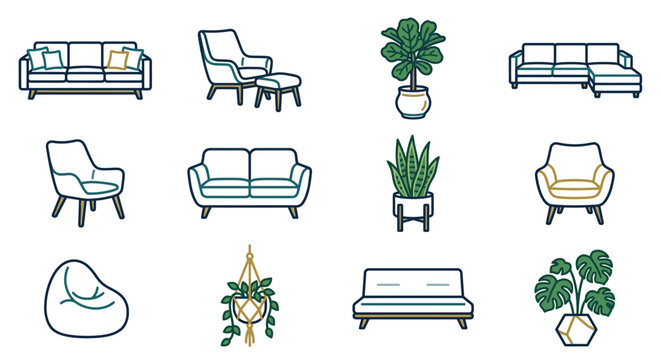 Set of 444 modern golden number icons with elegant typography design elements for branding and marketing materials