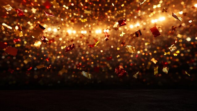 Metallic Confetti Macro Championship Background