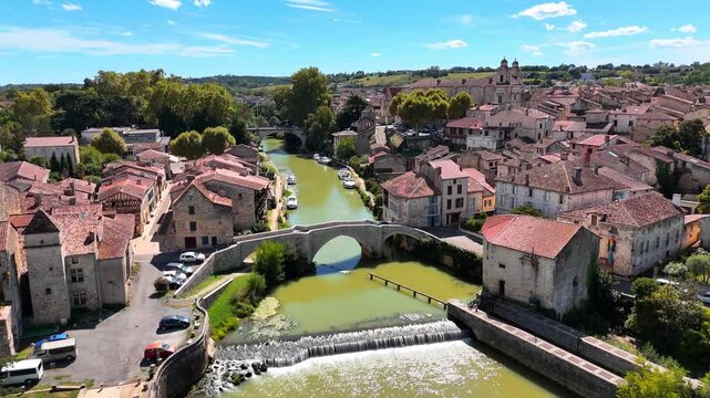 Nerac, South western France, Drone Footage
