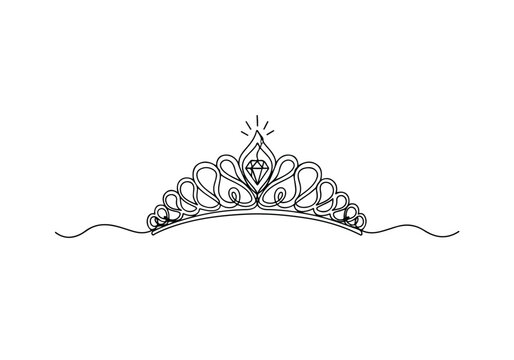 Elegant Royal Tiara Crown Vector Illustration Design.