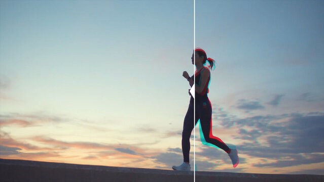 Premium Overlays Chromatic 1 Frame&ndash; Chromatic Aberration and RGB Shift Effects, Modern Color Distortion Overlays for Cinematic Video and Social Media