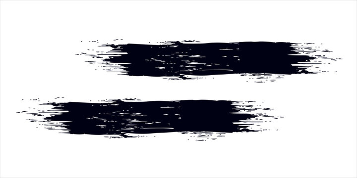 Brush strokes vector. Grunge design elements. Big brush stroke. Dirty brush texture banners. Rectangular painted objects