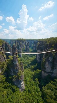 bridge tsingy de bemaraha, national park Madagascar