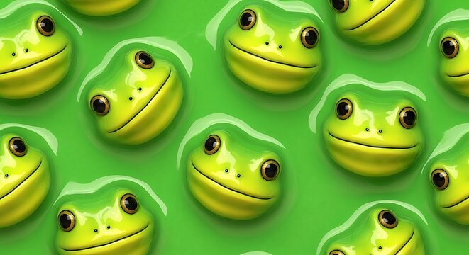 seamless frog skin pattern in glossy candy style