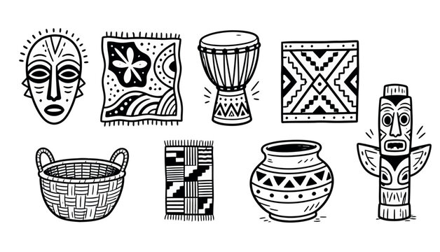 African tribal art designs.
