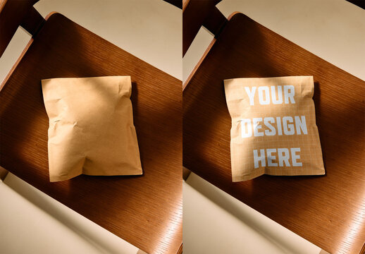 Mockup Of Customizable Paper Mailer Bag